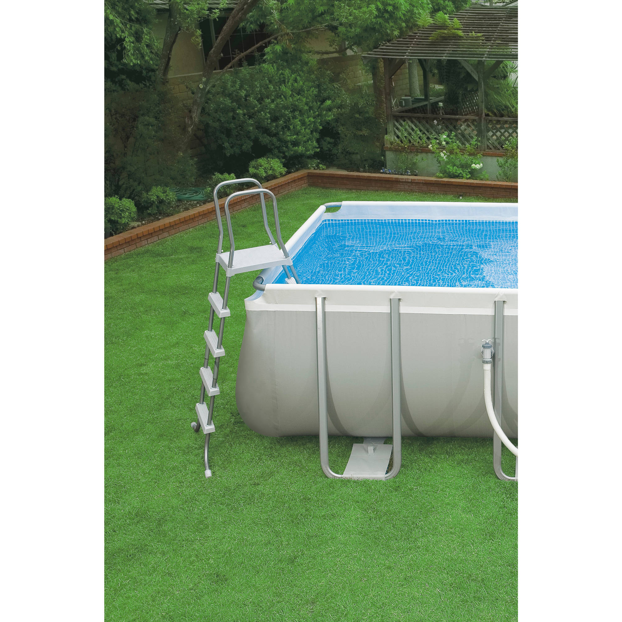 Intex 24' x 12' x 52" Ultra Frame Rectangular Above Ground Swimming Pool with Sand Filter Pump - image 3 of 6