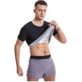 thumbnail image 2 of Kureaily Sauna Shirt for Men Short Sleeve Mens Sauna Suit Sweat Body Shaper Compression Vest Gym Exercise Top, 2 of 9
