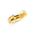 thumbnail image 1 of FB Jewels 14k Gold Round Cubic Zirconia Yellow Ring 4MM Anniversary Wedding Band Size 5, 1 of 1