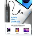 thumbnail image 6 of Powered USB Hub 3.2, AUBEAMTO 10-Port USB 3.2/USB C Hub (10Gbps USB-A 3.2 +2 USB-C 3.2 +7 USB 3.0 Ports) with Individual On/Off Switches and 12V Power Adapter, Aluminum USB Hub Powered for Laptop PC, 6 of 8