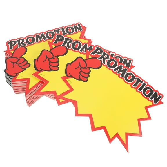 200 Pcs Blank Sale Signs Price Tag 9.00X7.00X0.05CM Yellow