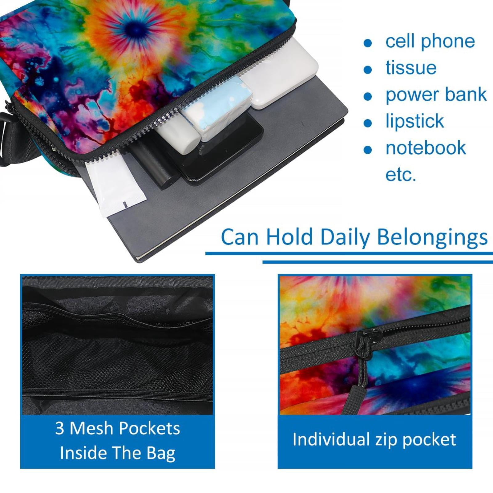 Tie-dye Money Belt Waist Bag Fanny Pack - Lightweight Adjustable with Extension Strap Unisex