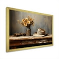 thumbnail image 2 of Designart "Minimalist Style Cowboy Hat" People Framed Wall Art Decor - Mid-Century Yellow Cowboys Entryway Framed Wall Art Print, 2 of 6