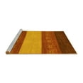 thumbnail image 2 of Ahgly Company Machine Washable Indoor Square Abstract Yellow Modern Area Rugs, 6' Square, 2 of 4
