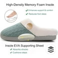 thumbnail image 3 of Women's Fuzzy House Slippers Comfy Memory Foam Bedroom Slippers Warm Slip On Light Shoes Outdoor Indoor Faux Fur Lined, 3 of 14