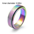 thumbnail image 2 of Spinner Ring Stainless Steel Rotatable Fidget Rotatable Fidget Ring Jewelry Anxiety Anti-stress Party Gift for Men Women, Size 7, 2 of 7