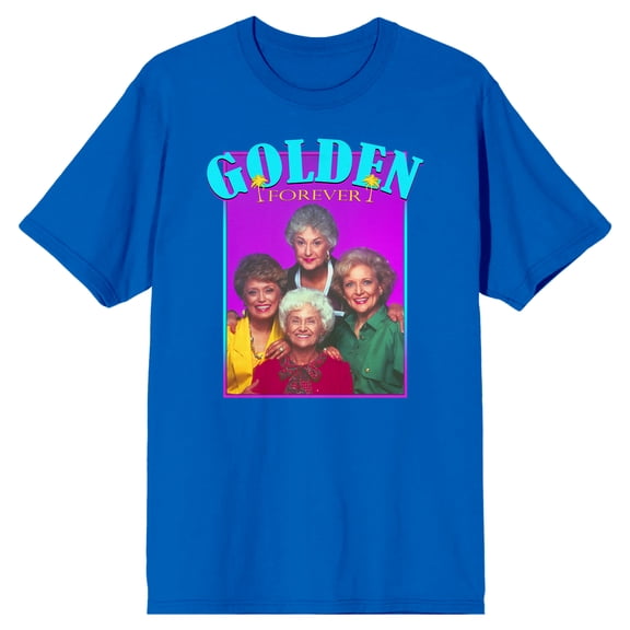 Golden Girls Men's Retro Cast Photo Short Sleeve Graphic Tee DTG Front Print Officially Licensed Adult Cotton