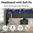 thumbnail image 6 of NEGYLIM Floating Bed Frame Twin Size with LED Lights, Easy to Assemble, Metal Platform Bed with Storage Headboard, No Box Spring Needed, Black, 6 of 14