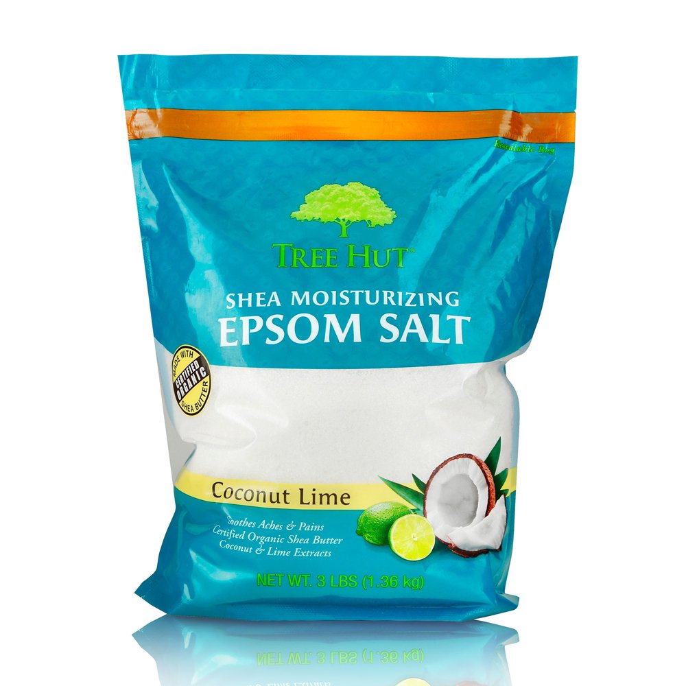 Tree Hut Shea Moisturizing Epsom Salt Coconut Lime, 3Ibs, Ultra Hydrating Epsom for Nourishing