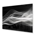 thumbnail image 2 of Designart "Duality of Thought Black and White II" Modern Waves Metal Wall Art Prints, 2 of 5
