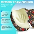 thumbnail image 5 of Premium Chickens Pattern Memory Foam Seat Cushion Ergonomic Chair Pad for Office Chair, Car, Airplane & Bleachers Sciatica, Tailbone Hip & Back Pain Relief - Chair Cushion for Long Office Workers., 5 of 5