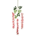 thumbnail image 5 of Nvzi 12 pcs Artificial Fake Wisteria Vine Ratta Hanging Garland Silk Flowers String Home Party Wedding Decor (Dark Pink), 5 of 5