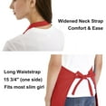 thumbnail image 4 of Toptie Cotton Canvas Adjustable Apron and Chef Hat Set for Men and Women-Red-L, 4 of 7