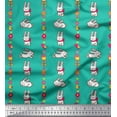 thumbnail image 1 of Soimoi Cotton Duck Fabric Floral,Bird & Bunny Kids Print Sewing Fabric Yard 56 Inch Wide, 1 of 1