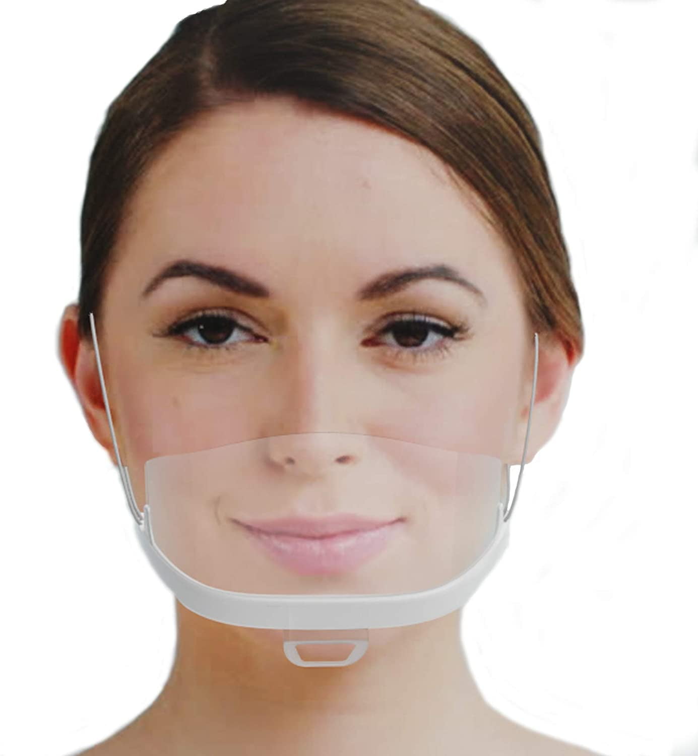 10pcs Face Transparent Mouth Nose Visor Antifog Shield for Restaurant Food 