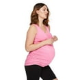 thumbnail image 4 of Paisley Sky Maternity Snap Henley Tank, 4 of 6