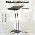 thumbnail image 3 of 45" Acrylic Podium Stand, Ultra Clear Iron Pulpits for Churches, Modern Podium Lectern for Church, Conference, Speech, Classroom, 44.9"H x 23.6"L x 15.7"W (Silver), 3 of 8