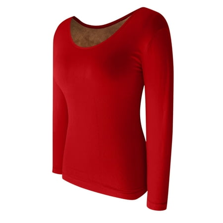 Women German Velvet Seamless Thermal Underwear Solid Color Slim Bottom Outer Wear Thick Warm Long Sleeves Top Women Thermal Top Sleeveless Thermal Tops for Women Long Sleeve Cotton plus Size Womens
