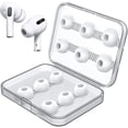 thumbnail image 1 of 12pcs Airpods Pro Silicone Ear Tips Replacement Ear Tips with Portable Storage Case (White (6 Pairs)), 1 of 5