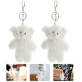 thumbnail image 3 of 2pcs Plush Bear Keychain Stuffed Animal Keychain Key Ring Backpack Bag Hanging Decor, 3 of 7