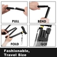 thumbnail image 5 of Bastón ANCKNE para mujer | Bastón ligero, ajustable en 5 niveles de altura y plegable de aluminio para personas mayores | Mango ergonómico con ruedas | Bastón portátil plegable (negro), 5 of 5