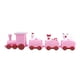 thumbnail image 3 of Adorno para tarta de tren navideño en miniatura, decoración pequeña, regalos, tren de Navidad, tren de escritorio Rosa, 3 of 9
