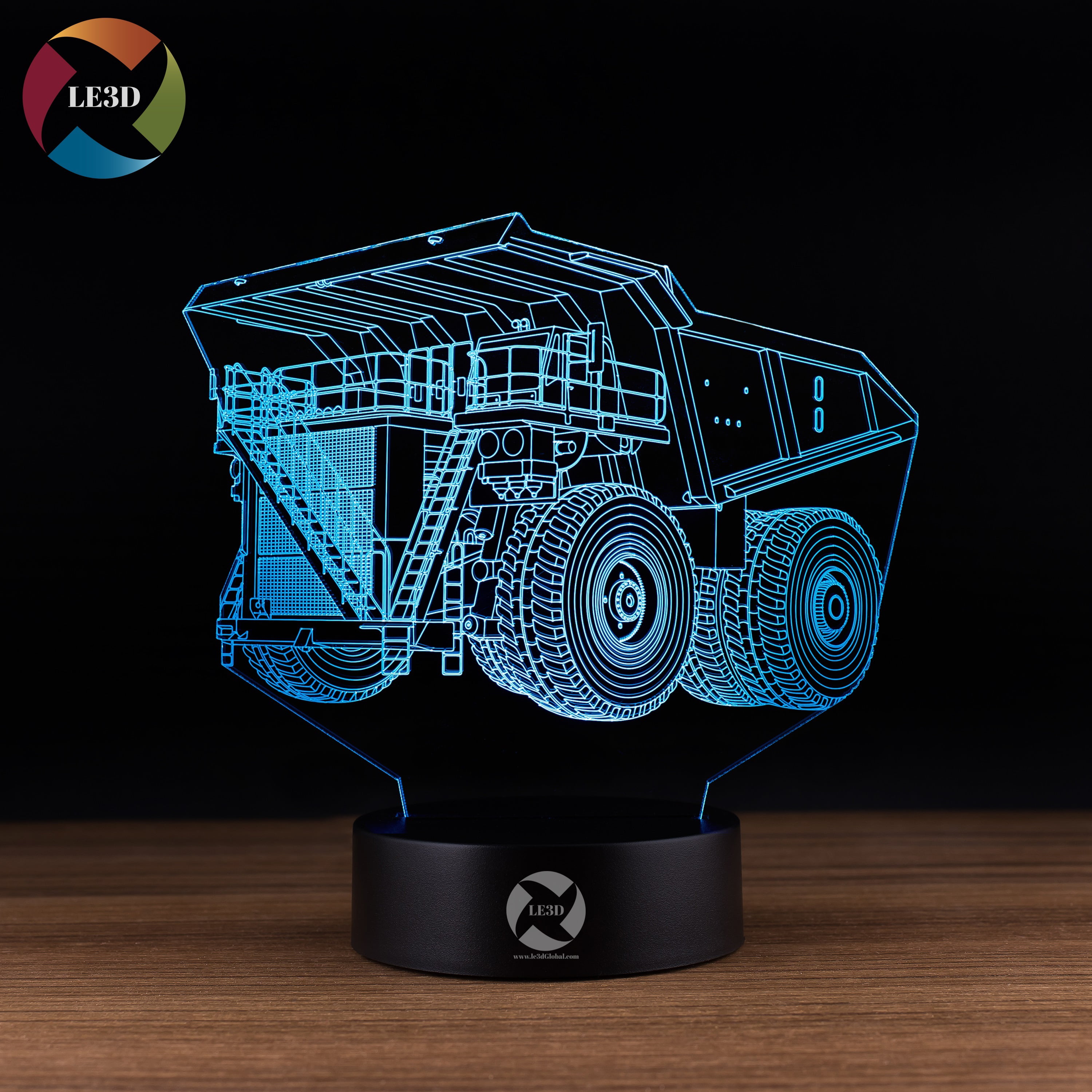 Trucks Color Changing Acrylic Free Shipping 4 Sizes Led Night Light Tractors Custom Sign with Cars Neon-Like