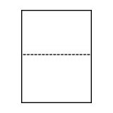 Perforated Paper Letter Size - 8.5x11" Copy Paper With Horizontal Perf At 5.5", 20# White, 500 Sheets