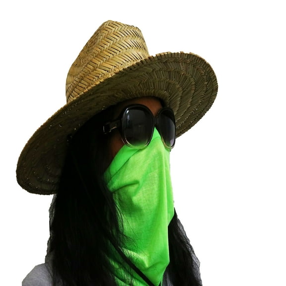 Face Mask Lime Green Face Covering Bandana Seamless Multifunctional Unisex Headwrap Balaclava US SELLER!