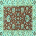 thumbnail image 1 of Ahgly Company Indoor Square Oriental Light Blue Traditional Area Rugs, 8' Square, 1 of 4