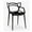Black, variant on Master Style Plastic Chair Modern Mid Century, Indoor Outdoor Chair Patio Chair Kitchen Chair 18 Inch Seat Height Restaurant Chair Plastic Stackable Chair Side Bar Chair in Black Set 2