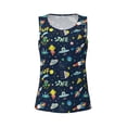 thumbnail image 3 of Picia Funny Spaceships Pattern Women's Workout Tank Top,Breathable Activewear,Slim Fit Athletic Top,Versatile Workout Moisture-wicking top-Large, 3 of 9