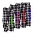 thumbnail image 2 of Girls Ice Hockey Black and White Flannel Pants (Neon Pink, Youth Medium 10/12), 2 of 2