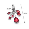thumbnail image 5 of Xotic Tech Universal Key Chain Ring, Flaming Rhinestone Crystal Water-drop Teardrop Diamond Car Home Keychain Ring for Girls Ladies, Red, 5 of 7