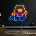 thumbnail image 3 of Glowneon Capybara Mermaid Neon Sign, Capybara Led Sign, Bedroom Decor, 3 of 5