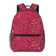 thumbnail image 5 of Ratiio Red Glitter Print Eco-Friendly Casual Backpack, Water-Resistant Polyester Canvas Daypack with Smooth Zippers, Comfortable & Durable Travel Bag with Laptop Compartment, 5 of 6