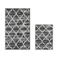 thumbnail image 3 of Better Trends 2-Piece Bathroom Rug Set, 17"x 24" & 24"x 40", 100% Cotton Soft, Water Absorbent, Non-Slip, Machine Washable – Ideal for Sink, Tub, Shower, or Bathroom Entry – Savio Collection - Gray, 3 of 6