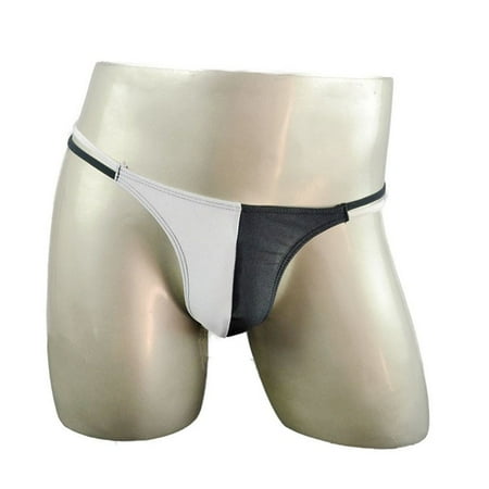Gubotare Long Underwear Mens Men s Brazilian Underwear Lace Pouch Bikini Under Panties Half Back Coverage Mens Underwear Black One Size