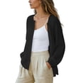 thumbnail image 6 of WAGUTH Women's UPF 50+ Sun Protection Shirts Crinkled Sheer Long Sleeve Button Down Tops Casual Beach Cover Up Blouses, 6 of 8