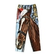 thumbnail image 6 of Uemuo Christmas Horse Pattern Women's Wide Leg Palazzo Lounge Pants with Pockets Light Weight Loose Comfy Casual Pajama Pants-Medium, 6 of 9