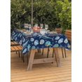 thumbnail image 3 of Outdoor Tablecloth with Umbrella Hole for Patio/Picnic/Party/Camping, Blue Coastal Waterproof Table Cloth Rectangle Table Cover Washable, Nautical Whale Shell Starfish Ocean (60"x 84"), 3 of 8