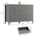 thumbnail image 2 of QinaQin Recessed Patterned Dressing Table for Bedroom, 47.2 Inches Wide, 6 Drawers, Made Of Wood, Modern Style, Suitable for Storage In Living Room, Hallway, Or Entryway, 2 of 8
