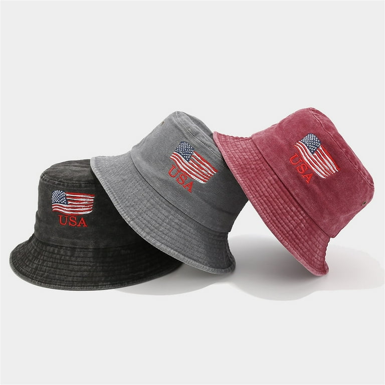 Cotton Bucket Hat Embroidered Packable Sun Cap for Travel Beach ZLYC Cotton Bucket Hats for Women Men Embroidered Packable  main image 4