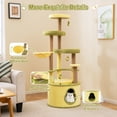 thumbnail image 2 of Gymax Large Avocado Cat Tree Multi-level Cat Tower w/ Large Private Condo Fun Pompoms, 2 of 10
