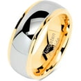 thumbnail image 1 of GHSDFBB Tungsten Rings For Men Women Wedding Band Two Tones Gold Silver Engagement Sizes 6-16, 1 of 6