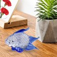 thumbnail image 6 of Hand Blown Glass Goldfish Figurine Decor Ornaments Collectible Miniature Animal Sculpture Handmade Craft for Home Entrance Study Living Room Blue, 6 of 8