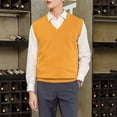 thumbnail image 4 of Migroa Men's V-Neck Knit Vest, Pullover Sleeveless Sweater Layer, Lightweight Cardigan Alternative, Versatile Base Layer Or Top, Casual Chic Layering Piece for Men, Trendy Fall, 4 of 4
