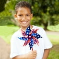 thumbnail image 4 of Pinwheel Toy, Plastic Windmill Spinner - 11 inches, Red, White & Blue, Children Ages 3+, 4 of 5