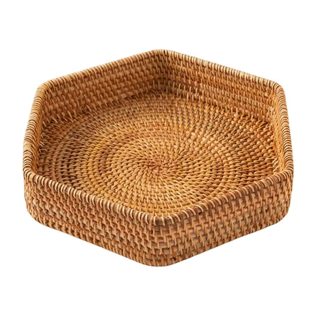 tejida a mano, decoración de mesa de comedor, organizador de cocina para fiestas, bandeja de servir para el hogar para alimentos, Pequeña