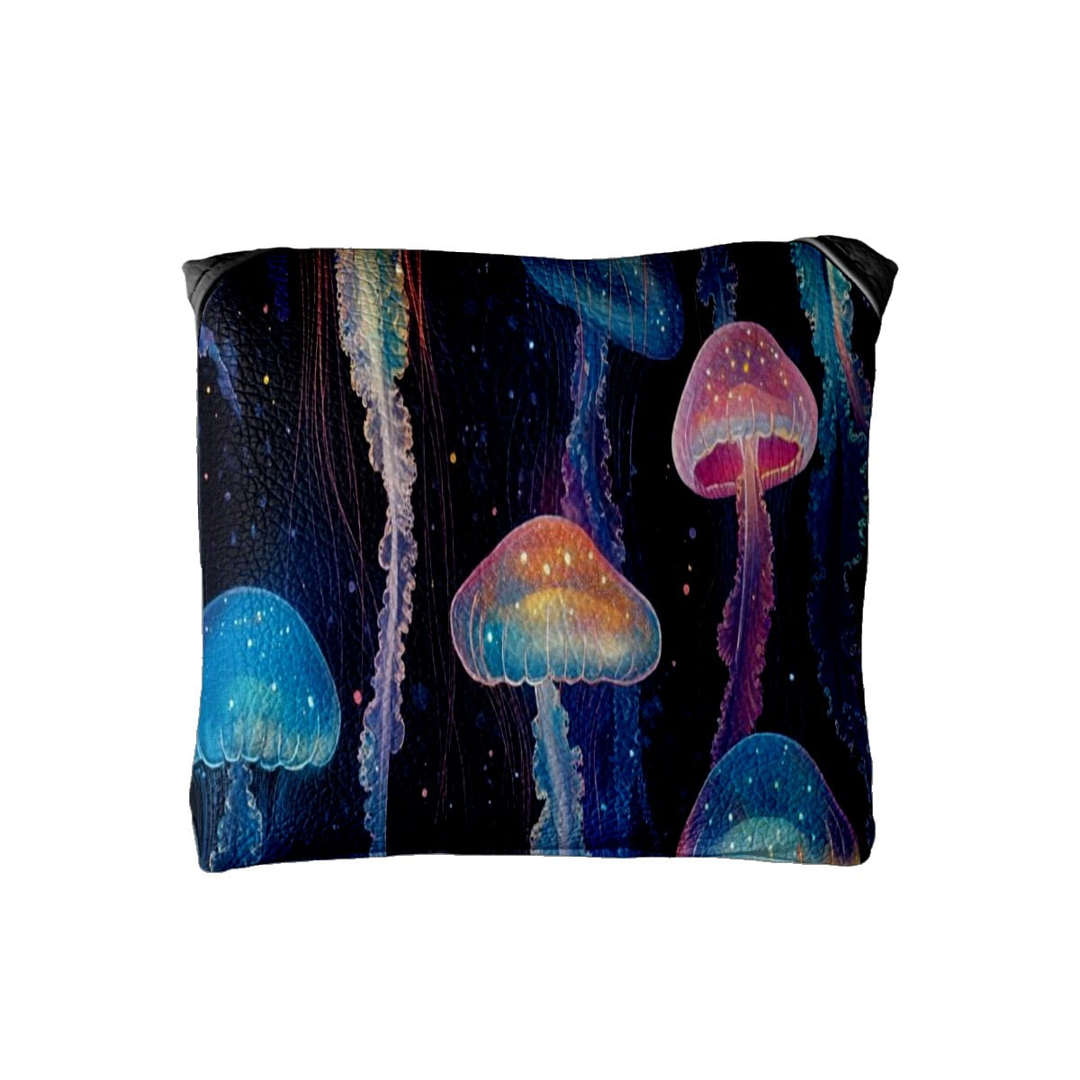 Golf Mallet Putter Cover Premium Leather Golf Putter Head Cover with Magnetic Closure, Golf Cover for Men and Women Sea Jellyfish